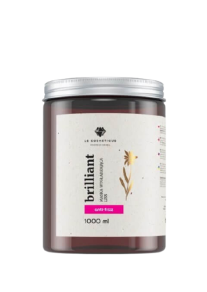 Le cosmetique BRILLIANT Maska wygładzająca do włosów niezdyscyplinowanych, 1000 ml