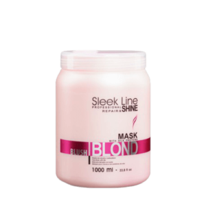 STAPIZ SLEEK LINE BLUSH BLOND Maska nadająca różowy odcień, do włosów blond z jedwabiem, 1000 ml/250 ml