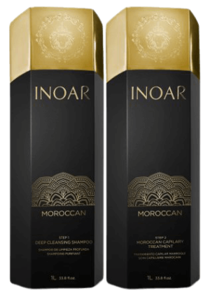 INOAR MOROCCAN KERATIN TREATMENT Keratyna 1000ml + Szampon 1000ml