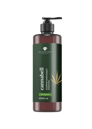 LE COSMETIQUE Cannabell, Szampon do włosów suchych z olejem z nasion Cannabis Sativa, 1000 ml