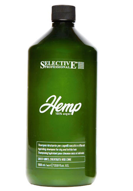 Selective Hemp Vegan Hydrating – wegański nawilżający szampon do włosów suchych i łamliwych, 1000ml